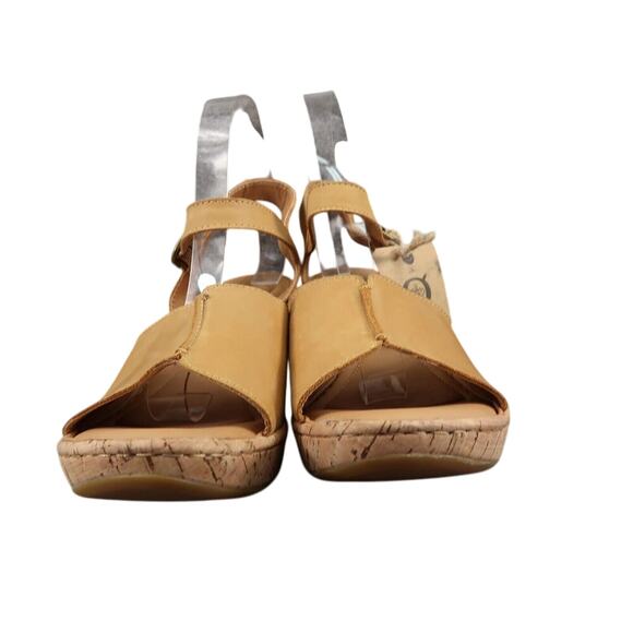 Born Shoes Women 11 Sandal Wedge Leather Ankle Strap Open Toe Agnio Cork Comfort - Picture 3 of 16